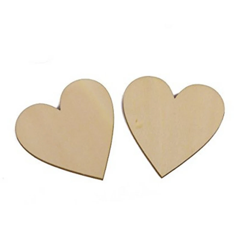 Beadia Новое поступление 50 шт./лот 20 мм деревянное Сердце Diy скрапбук ремесло