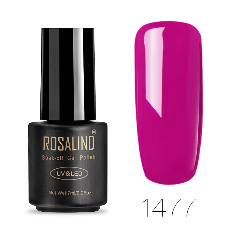 1477 ROSALIND 7 мл Гель-лак для ногтей Классическая серия 1323-1864 цвет Vernis Топ основа под лак искусство долговечный Замачивание Топ гель лак - Цвет: 1477