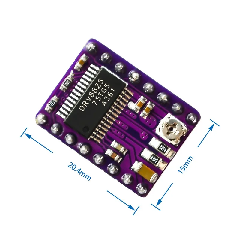 Запчасти для 3D-принтера StepStick DRV8825 Драйвер шагового двигателя с радиатором Reprap