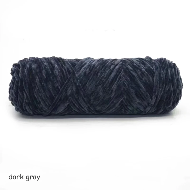 dark gray Бархатная пряжа линия Пальто DIY свитер мягкая Белковая кашемировая вязальная Пряжа Хлопок Детская Пряжа крючком Детская шерсть пряжа шелк шерсть - Цвет: dark gray