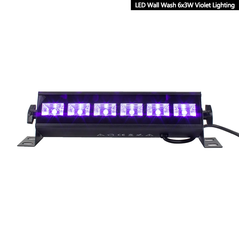 Wash 6x3W Violet Дизайн светодиодный настенный светильник 12x3 Вт фиолетовое освещение сценическое освещение эффект для мобильных развлечений маленький клуб и бар роликовые полоски - Цвет: Wash 6x3W Violet
