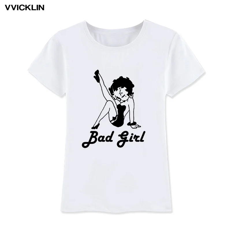 Bad Girl Sexy Betty Boop стильная тонкая футболка Женская Harajuku Повседневная Летняя