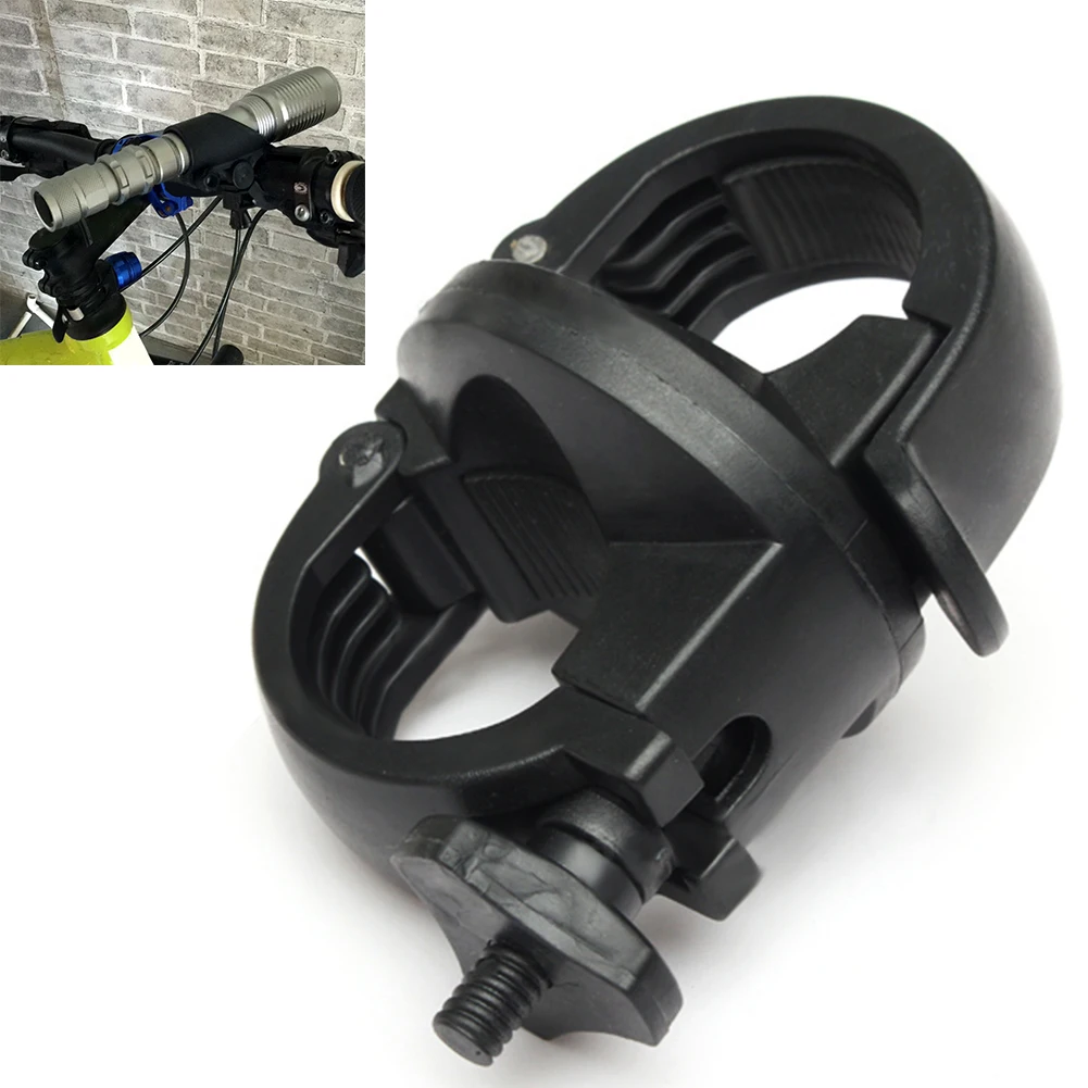 360 Degree Rotation Plastic Torch Clip Mount Bicycle Front Bracket Flashlight Holder Cycling Bike | Спорт и развлечения