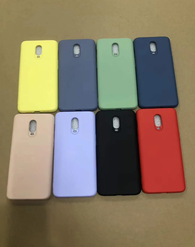 8 Color Liquid Silicone Case For Oneplus 7 Pro Back Cover 6 6T 5g 12gb Microfiber |