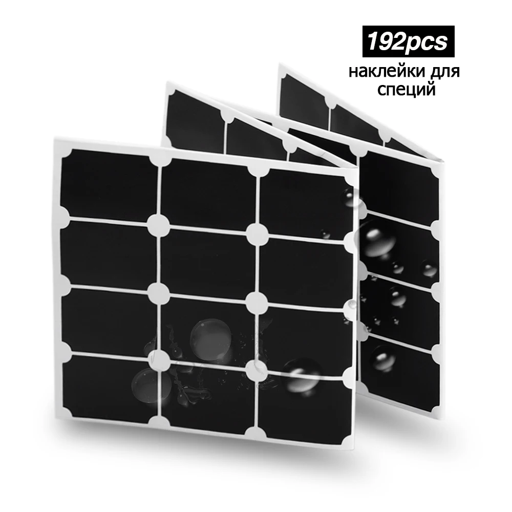 

192pcs Spice Sticker Blackboard Label Stickers Craft Kitchen Removable Jam Jars Bottles Organizer Labels Tag Chalkboard Sticker