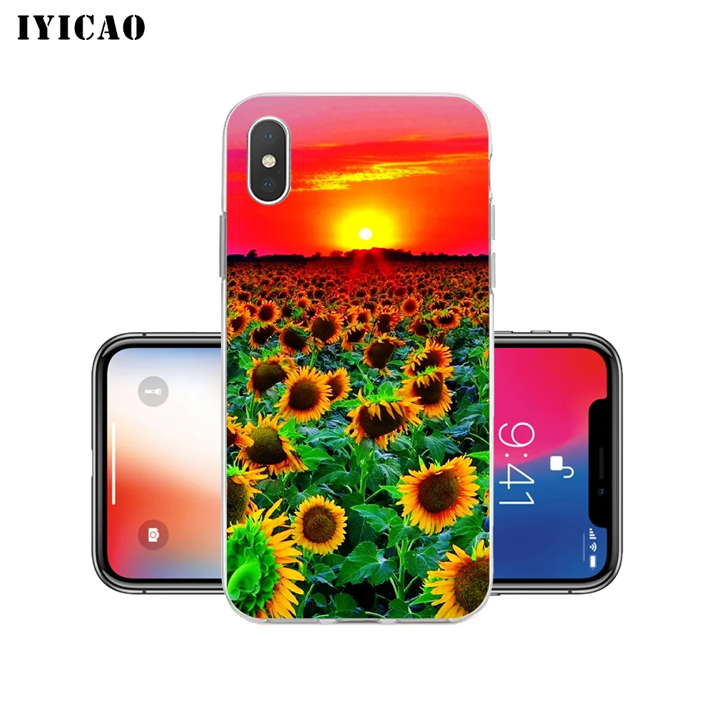 IYICAO летний Мягкий силиконовый чехол для iPhone X XR XS MAX 6 6s 7 8 Plus 5 5S SE TPU | Мобильные