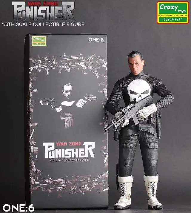 Сумасшедшие игрушки 1:6 зоны войны Каратель ПВХ экшн Коллекционная Фигурка модель