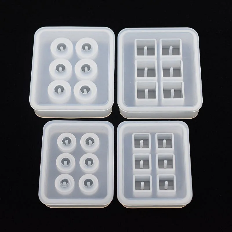 

SNASAN Silicone Mold For jewelry Making 12mm 16mm Cube Ball Beads With Hole 6 Compartment Epoxy Resin Silicone Mould Handmade