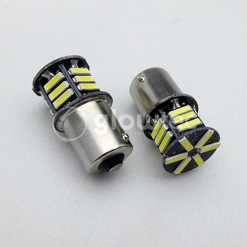 1 шт. ba15s 1156 21smd 7020 автомобильная светодиодная лампа p21w яркая белая/красная GLOWTEC |