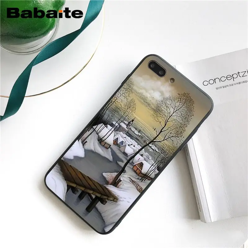 Babaite пейзаж зимний светильник Снежный чехол для телефона iphone 11 Pro 11Pro Max X XS MAX 6 6s 7 7plus 8 8Plus 5 5S SE XR - Цвет: A8