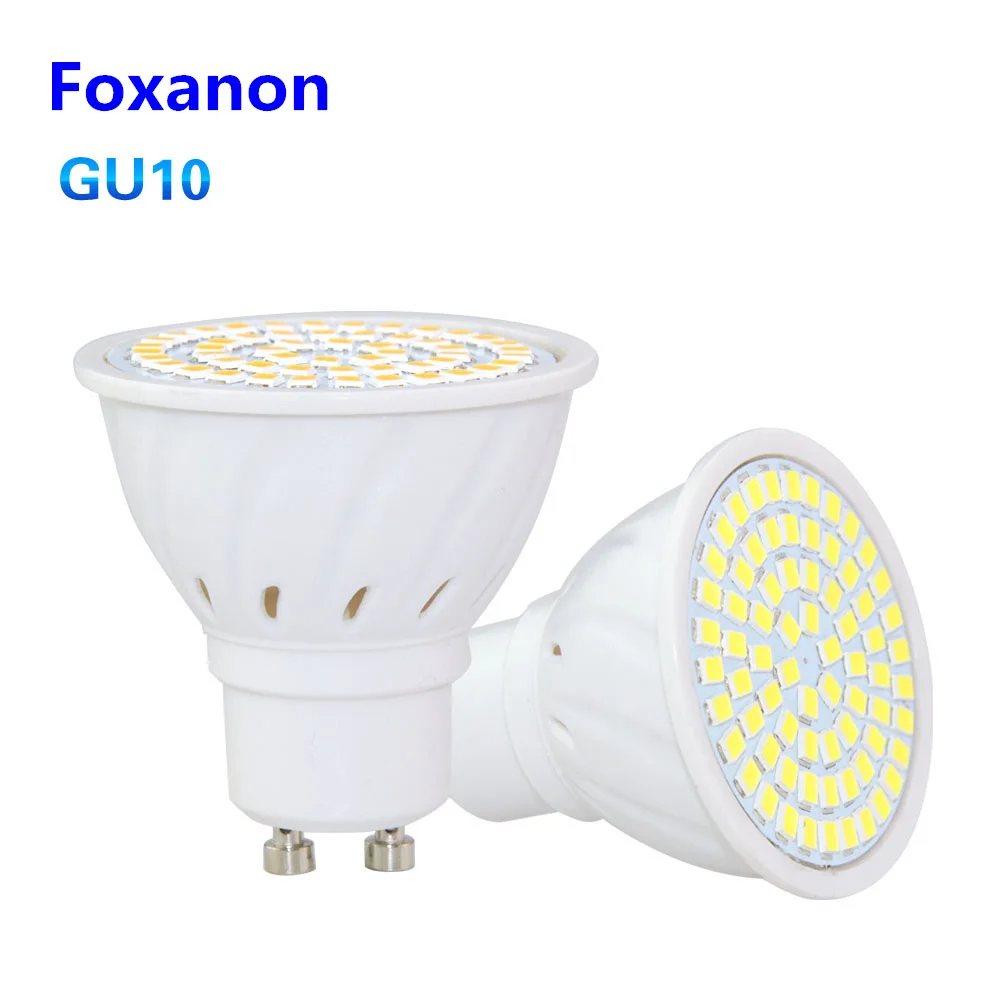 

Foxanon Светодиодный прожектор GU10 MR16 лампа 110В 220В Лампада де 2835 SMD E27 36/54/72 светодиоды свет Bombillas 12В 4 6 8 Вт освещение