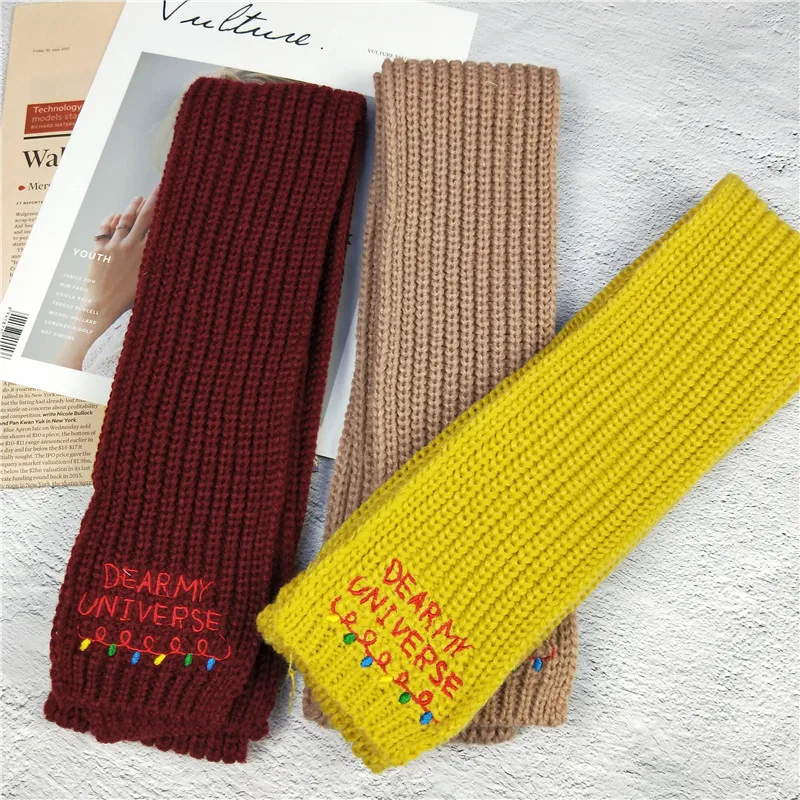 2018 зимний шарф женский шерстяной из пряжи большой вышитый шали и обертывания