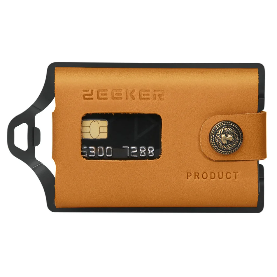 ZEEKER металлический держатель для карт кошельки кредитных Кожаный