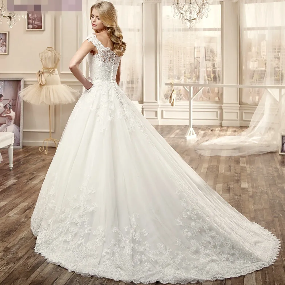 SIJANE Vestido de Noiva Vintage Wedding Bridal Dress Lace Floor-length Party Ball Gown 0678 | Свадьбы и торжества