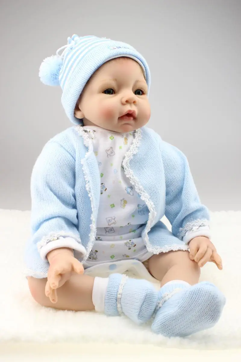 NPKCOLLECTION около 55 см силиконовая кукла для новорожденных детей мальчиков и девочек