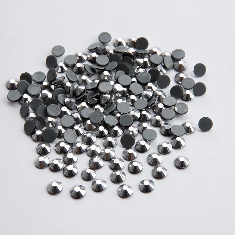 Jet Silver Hot Fix Rhinestone SS6-SS34 Gray Back Rhinestones for Clothes Shiny Stone High Quality with Coatings | Дом и сад