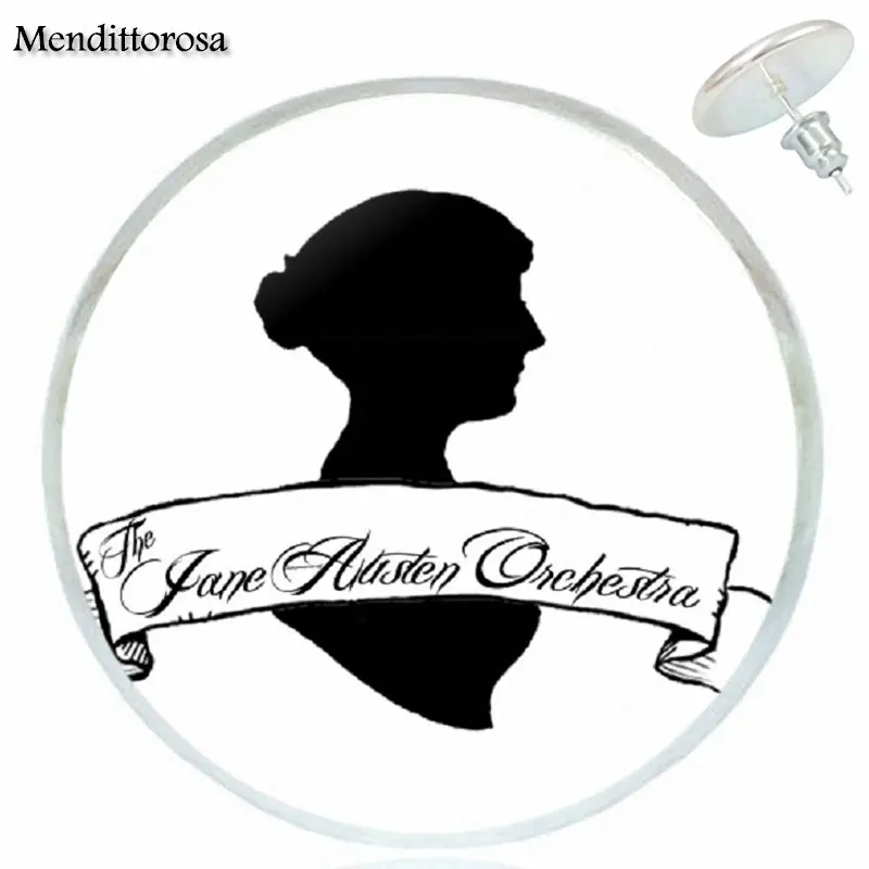 Jane Austen эффектные бронзовые/серебряные/Золотые Клипсы Серьги гвоздики ручной