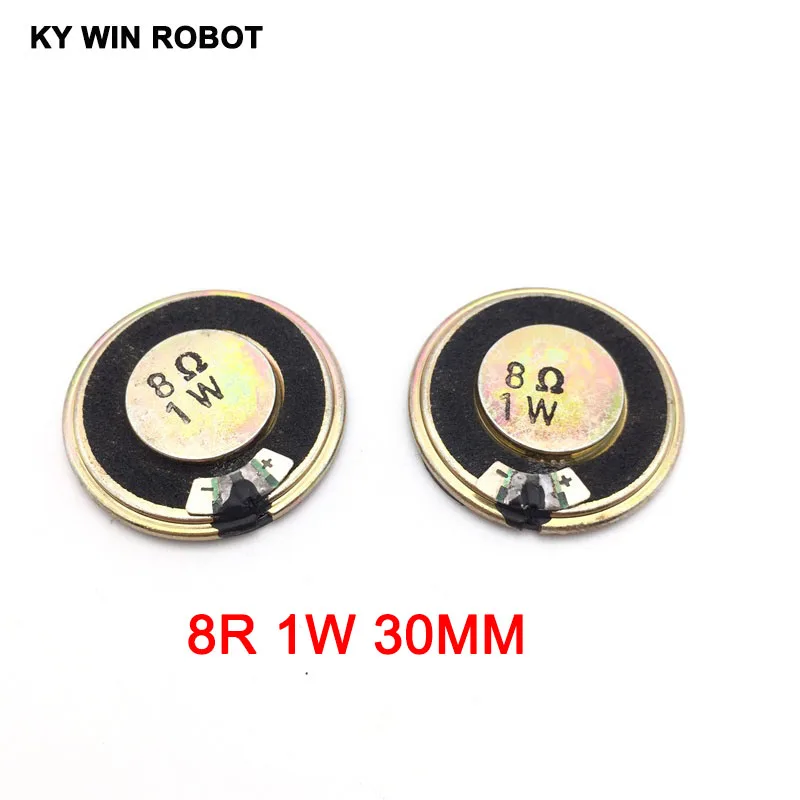 5pcs/lot New Ultra-thin Mini speaker 8 ohms 1 watt 1W 8R Diameter 30MM 3CM thickness 5MM | Электронные компоненты и
