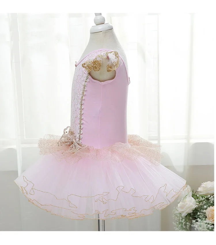 Балетные костюмы с коротким/длинным рукавом розовые/черные балерины Детская