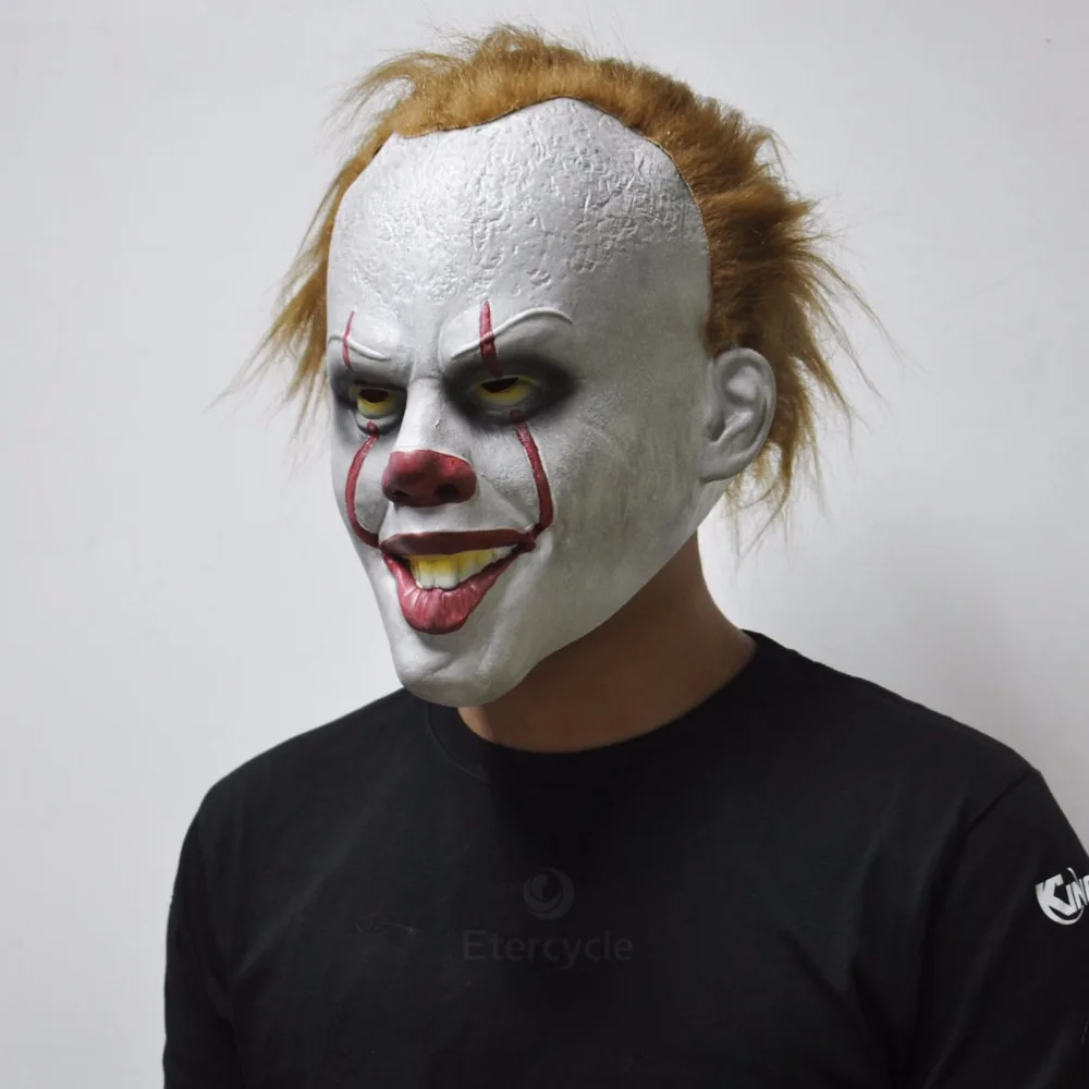 Хэллоуин клоун Pennywise маски Стивен Кинг это костюм косплей Кино взрослый