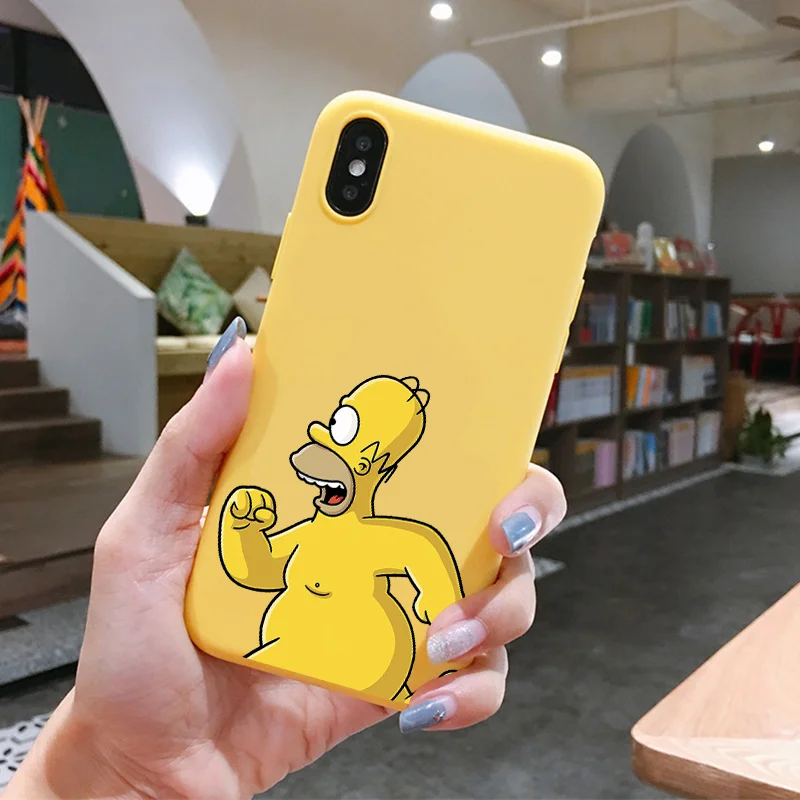 Чехол для телефона Homer J. Simpson silico TPU чехол для iPhone 5 5S SE 6 6s 7 8 PLUS X XR XS MAX fashion Bart Simpson phone shell coque