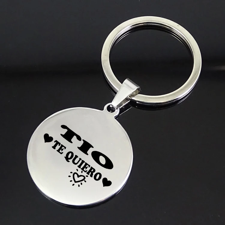 "TIO te quiero" топ продаж письмо кулон в форме диска брелок мужские ювелирные изделия для дяди Прямая YP6979
