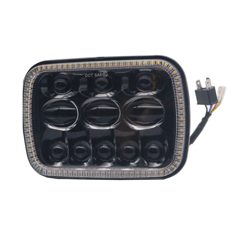 Yait пара квадратный 7x6 светодиодный фары DRL для Jeep Wrangler YJ CHEROKEE COMANCHE 5x" светодиодный квадратные фары светодиодный рабочий свет