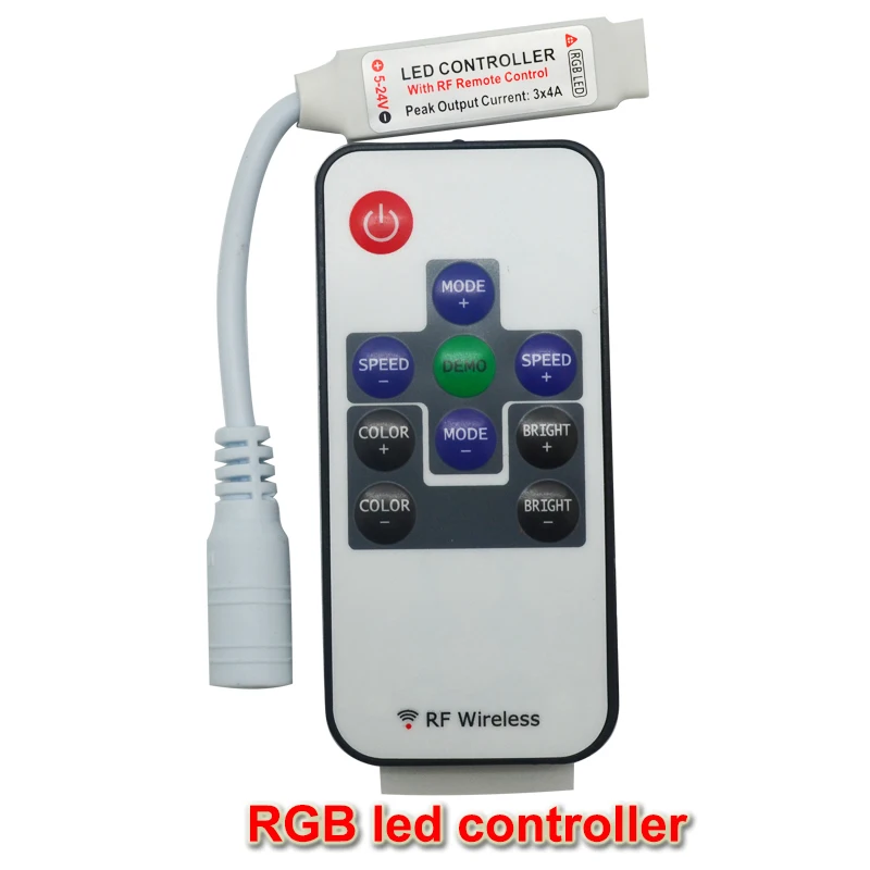 20 шт. DC12V 24V Мини RGB Led контроллер RF беспроводной 6A пульт дистанционного управления