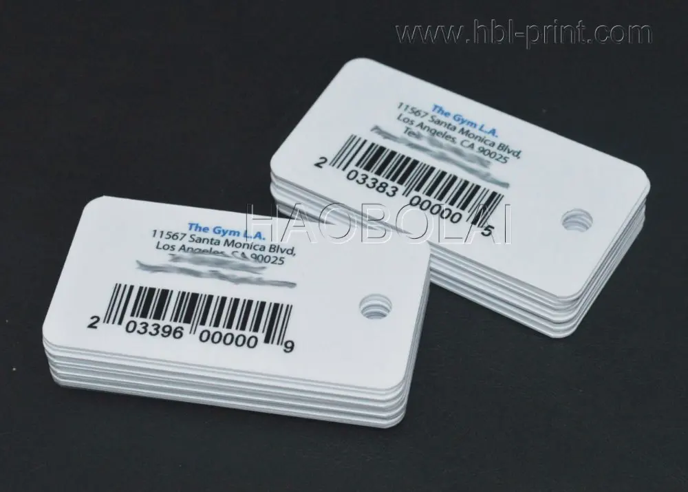 Пластиковая карта для ключей с струйным штрих кодом 54*28 мм|tag boat|card punchcard stock tags |