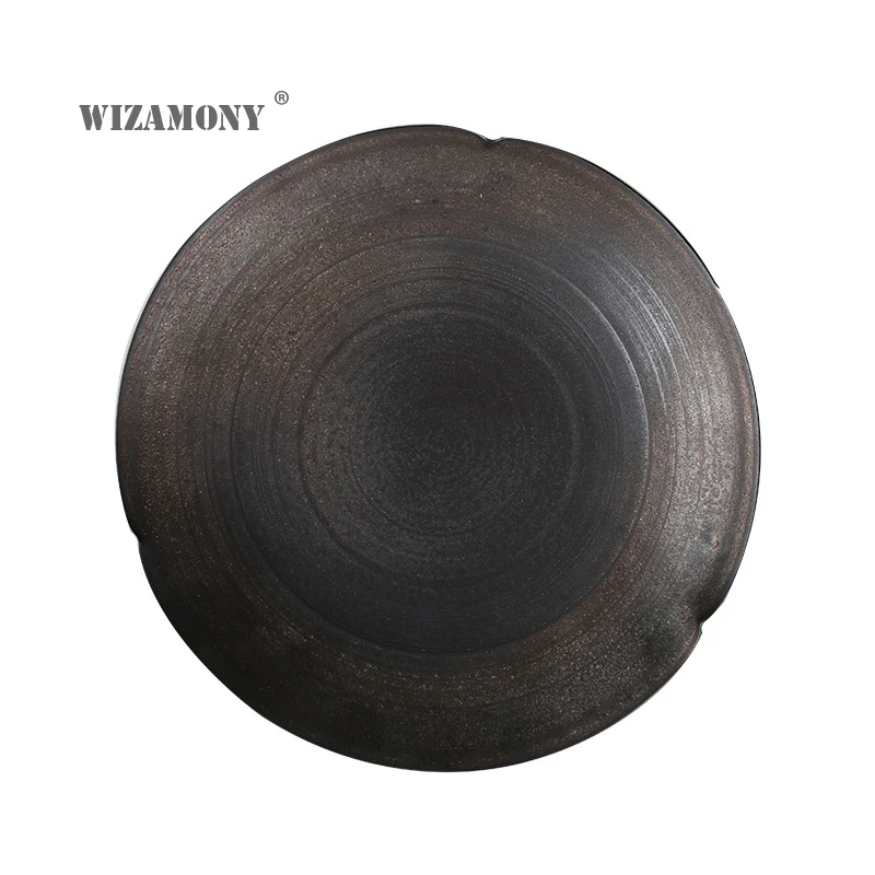 WIZAMONY, китайский японский стиль, чайные блюдца, чайный поднос, ржавчина, глазурь, керамический чайный сервиз, теплоизоляционный чайный сервиз, чайный сервиз, чайная посуда