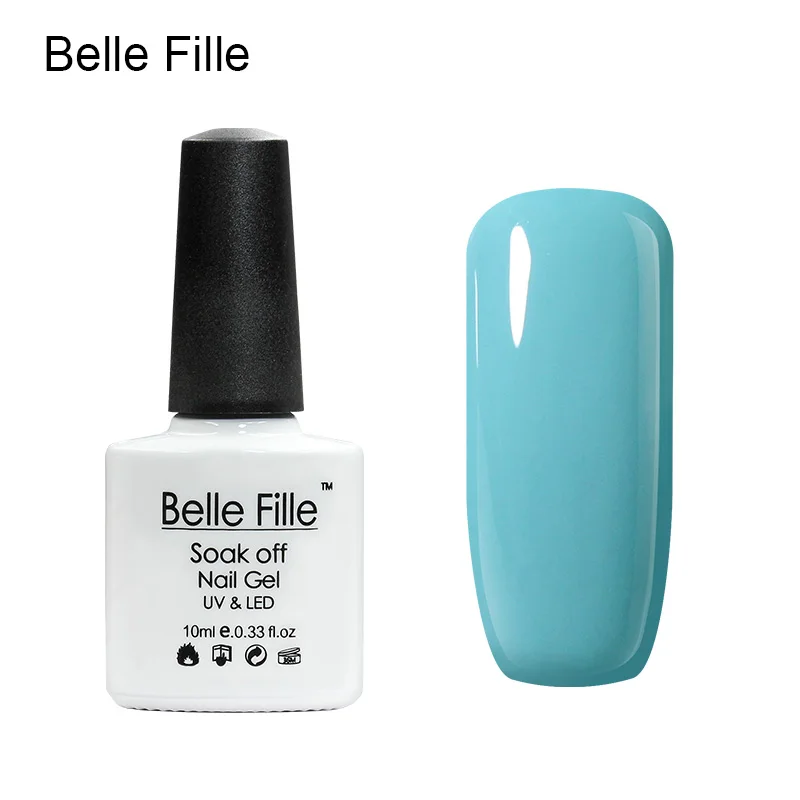 Belle FILLE Лаки для ногтей гель светодиодные УФ маникюр гелем uv синий серии