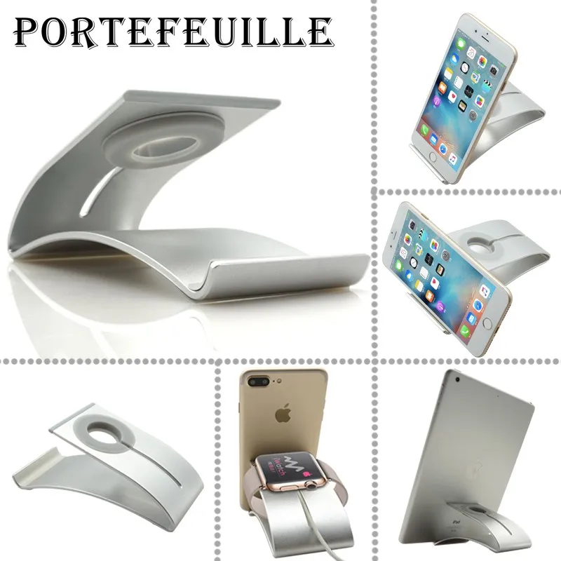 Portefeuille алюминия для Apple Watch Стенд Смарт часы зарядка док держатель iPhone 7 Plus 6 S iPad