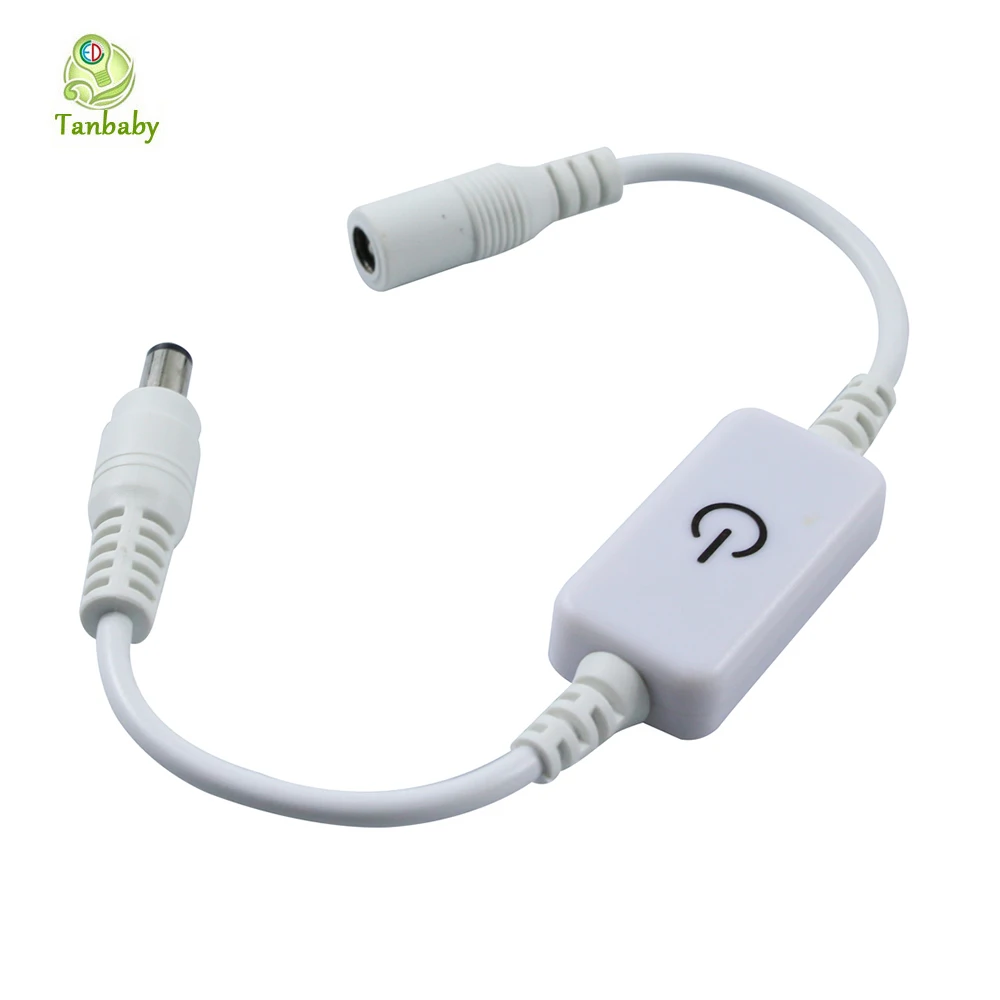 DC 12 V/24 V ITouch светодиодный регулятор яркости сенсорный выключатель с DC гнездовой и мужской штепсельной вилкой для одиночной цветной светодиодной полосы лампы в линии
