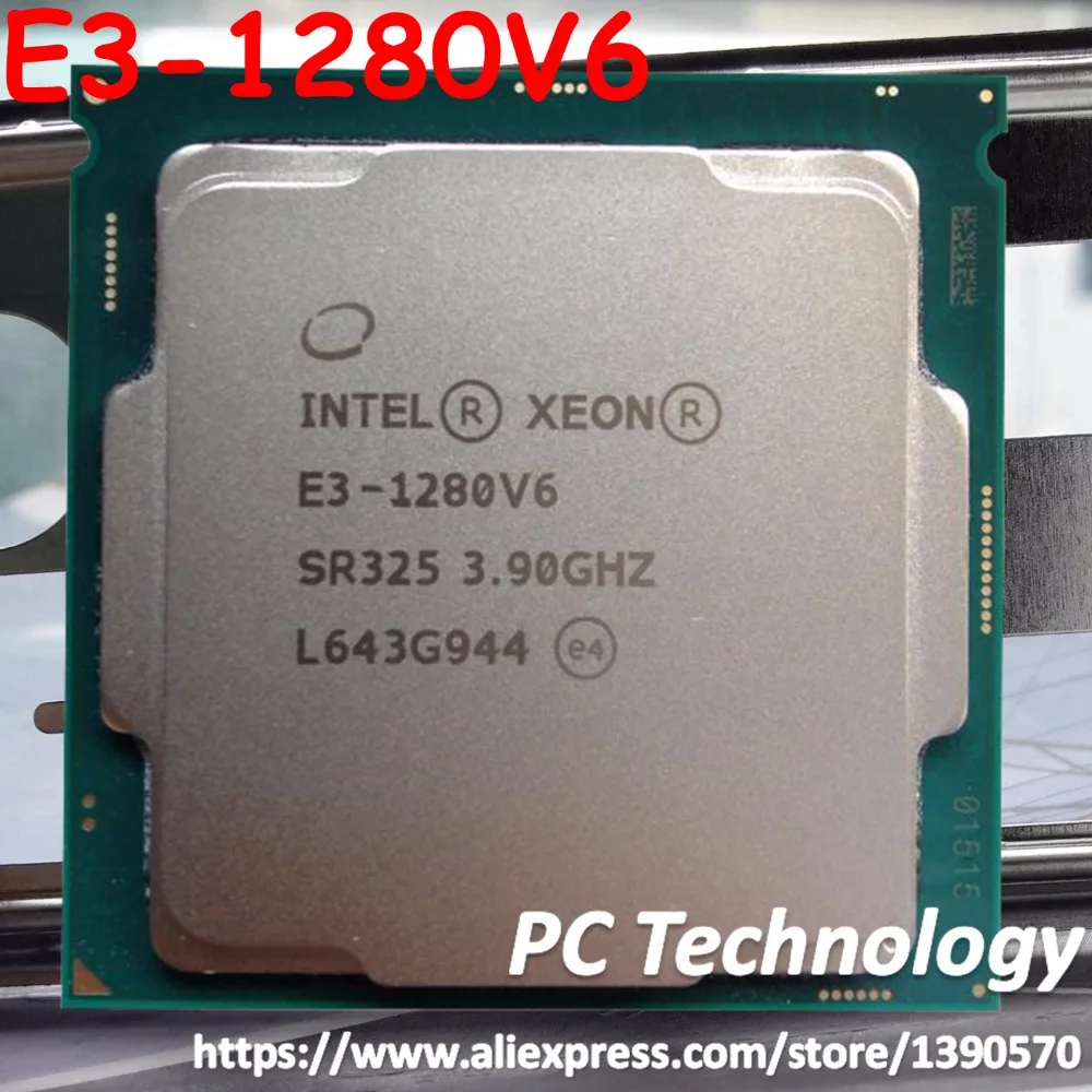 Оригинальный процессор Intel Xeon E3 1280V6 3 90 ГГц четырехъядерный 8 Мб 1280 V6 LGA1151 14 нм 72 Вт
