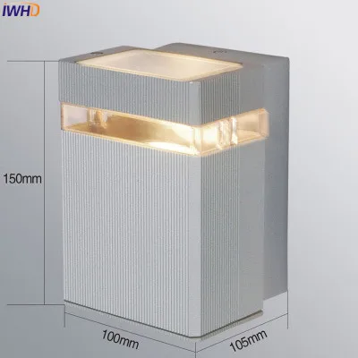 

IWHD Modern Outdoor Wall Light Waterproof Porch Balcony Garden Villa Outdoor Lighting Wall Lamp LED Exterior Lighting