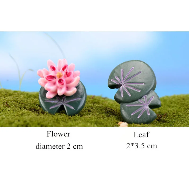 Лист цветок лотоса миниатюрный Сказочный Сад домашнее украшение для дома мини