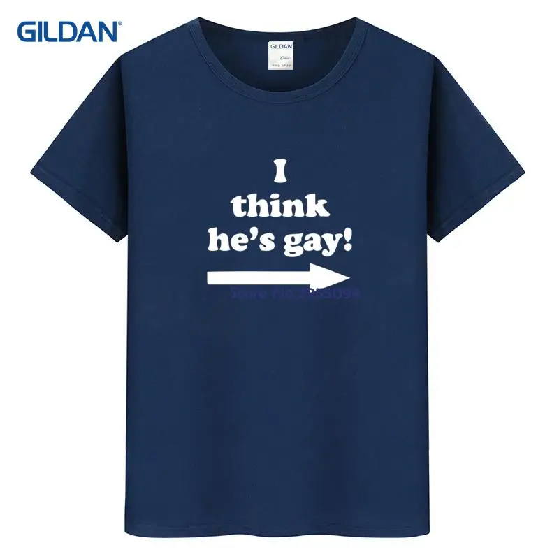 Я думаю что он гей колледж 2017 тонкая футболка мужская летняя с длинным рукавом