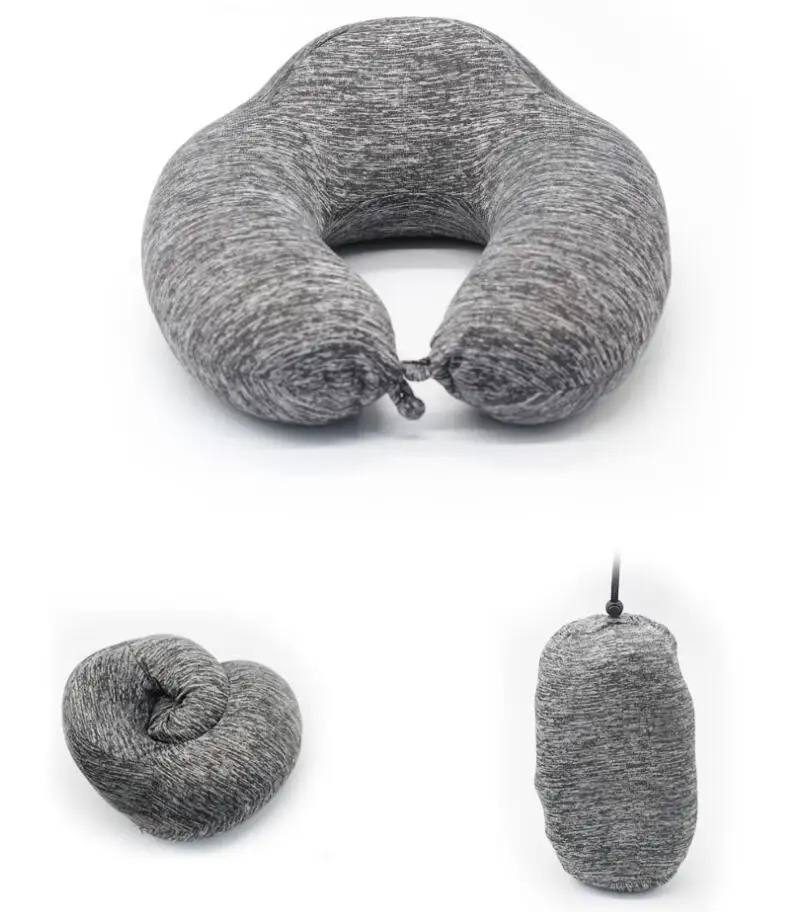 PurenLatex 30*30*12 простой дизайн шейки пены памяти U форма дорожная подушка офисная Подушка дышащая сетка поддержка шеи подбородка
