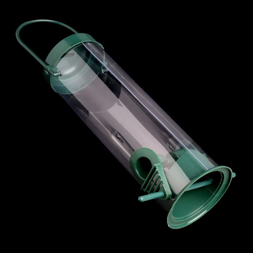 Зеленый подвес кормушки для диких птиц контейнеров садовый открытый кормления