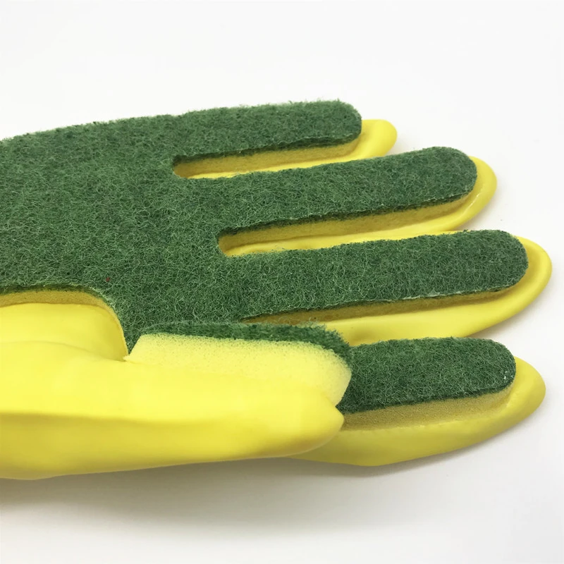 Губчатые перчатки кухонная чистящая ткань губка для посуды чистки пищевых