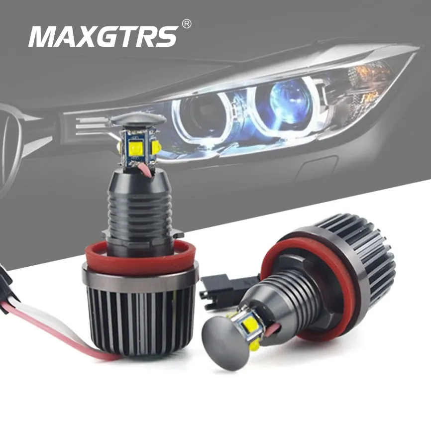 2X 40 Вт H8 LED Cree чип лампа 6000 К фара ангельские глазки свет для BMW E60 E61 E63 E64 E71 X6 E82 E87 E89 Z4