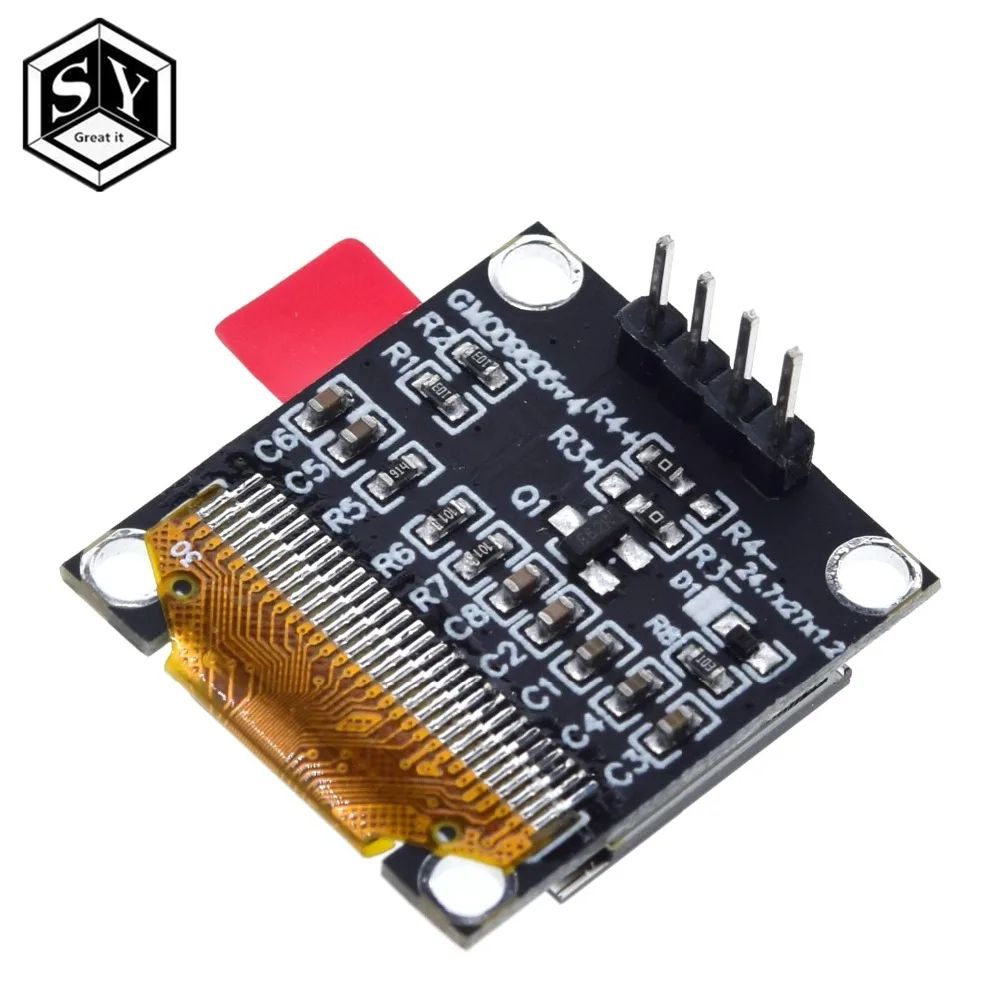 0,96 дюймов IIC Серийный белый OLED дисплей модуль 128X64 IEC SSD1306 12864 плата с ЖК-экраном GND VCC SCL SDA 0,9" для Arduino черный