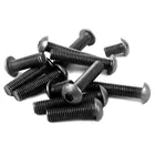 50 шт.лот винты из углеродистой стали с круглой головкой и шестигранной головкой, болты M2 M3 M4 M5 M6 M8