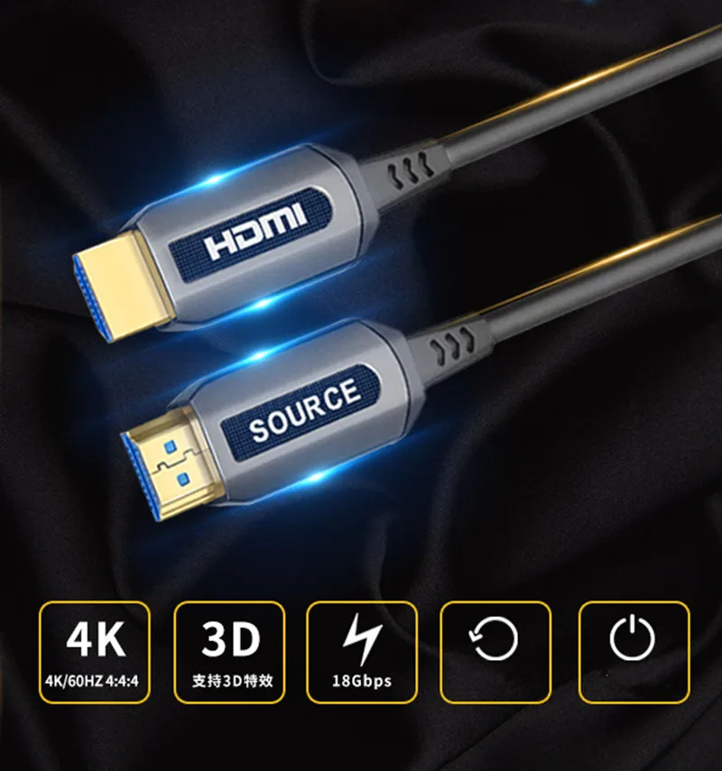 Hdmi волоконная линия 2 0 версия HD 4k Поддержка 3D конференции медиа мониторинг