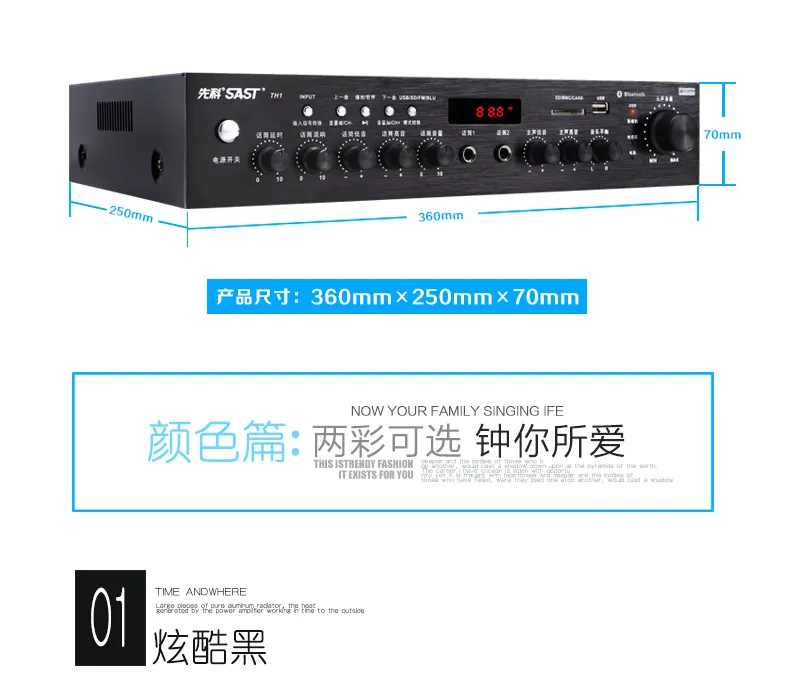 WY-009 200 Вт усилитель мощности домашний 5,1 HiFi домашний кинотеатр караоке ok аудио AV усилитель