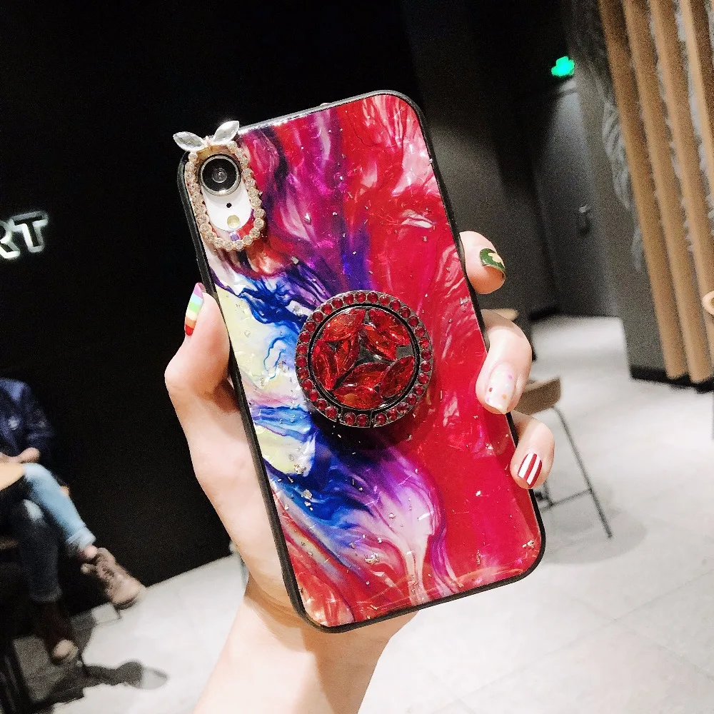 XINGDUO роскошный блестящий акварельный текстурный чехол для телефона iphone X 6S 7 PLUS