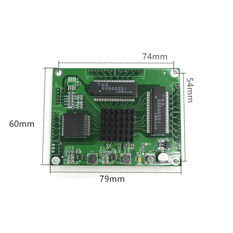 Industrial Ethernet Switch Module 5 Ports Unmanaged10/100/1000mbps PCBA board OEM Auto-sensing Motherboard | Компьютеры и офис