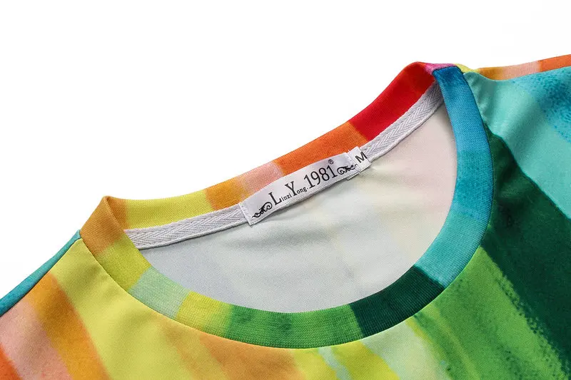 Мужская футболка с длинными рукавами и круглым вырезом стрейч размера плюс 3XL 3D