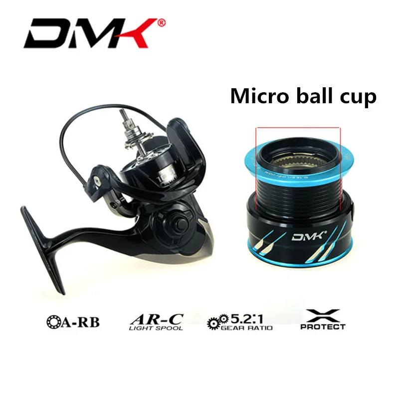 Рыболовная катушка DMK BLUE MOON 1000 1500 размер 5 2: 1 10BB с ЧПУ алюминиевая графитовый корпус|Рыболовные катушки| |