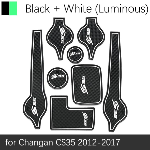 White CS35 12-17 Противоскользящими резиновыми затворный слот подставка под кружку, для Changan CS15 CS35 CS75 CX70 2012 2013 автомобильные аксессуары наклейки - Название цвета: White CS35 12-17